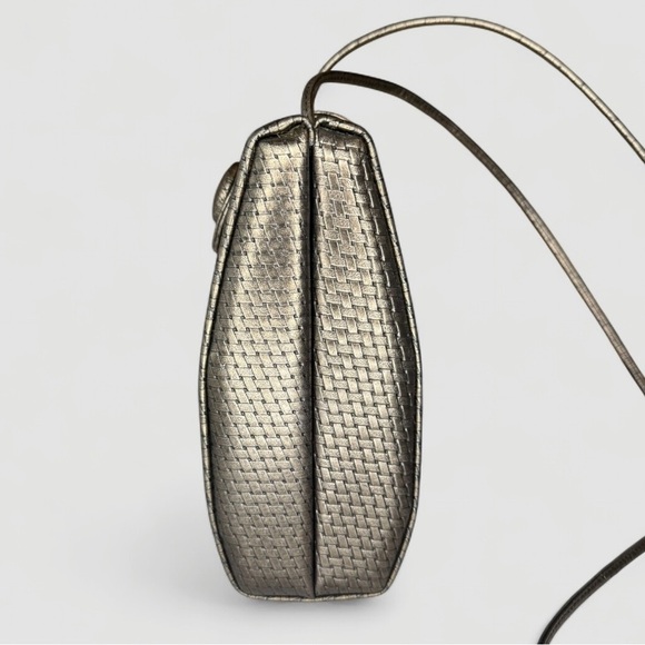 Vintage Ande Metallic Woven Purse – 1960s/70s Evening Handbag, Bronze Crossbody - Picture 5 of 15